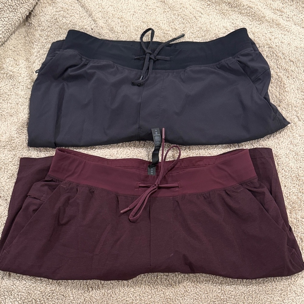 lululemon athletica Men's 2 Pack Dark Purple and Black Athletic Shorts